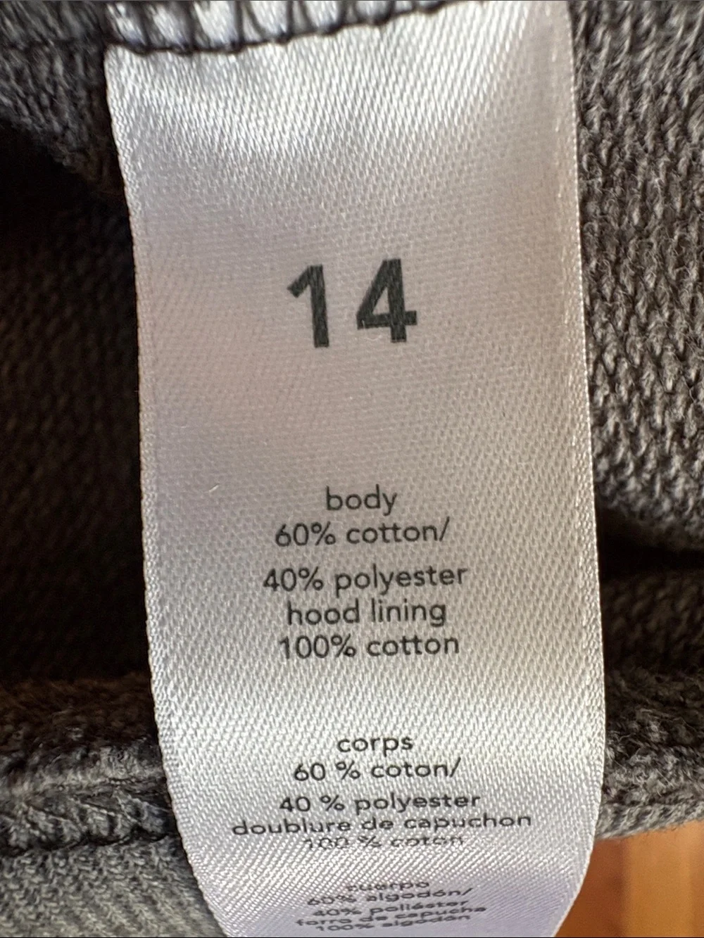 OshKosh B'gosh Grey Hoodie with Red & Blue American Flag